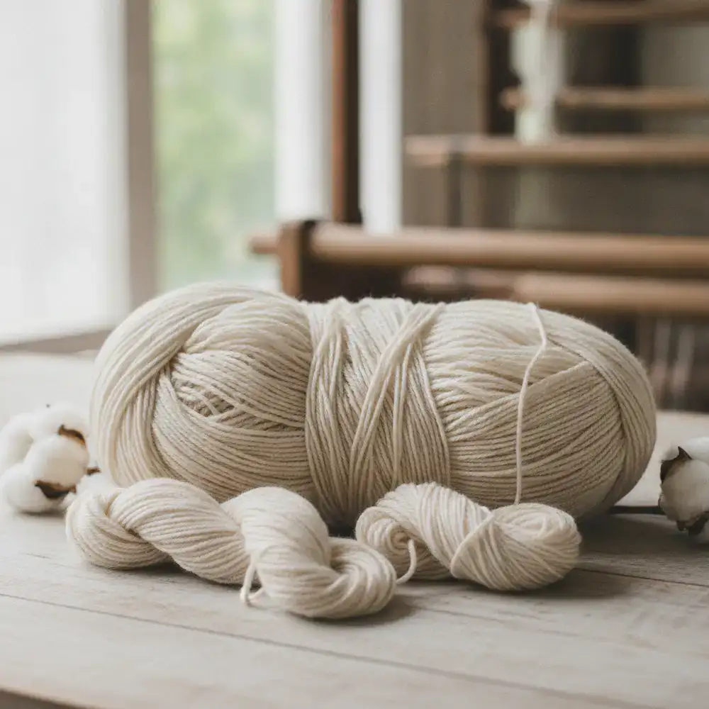 Bundle of organic cotton yarn